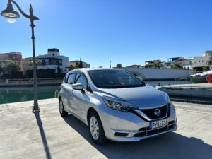 Nissan Note rental car in Limassol Cyprus – fuel-efficient compact hatchback from Rospensa Car Rental