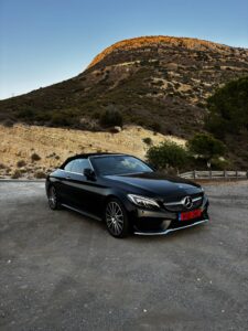 Mercedes C250d Convertible for rent in Limassol Cyprus - Rospensa Car Rental