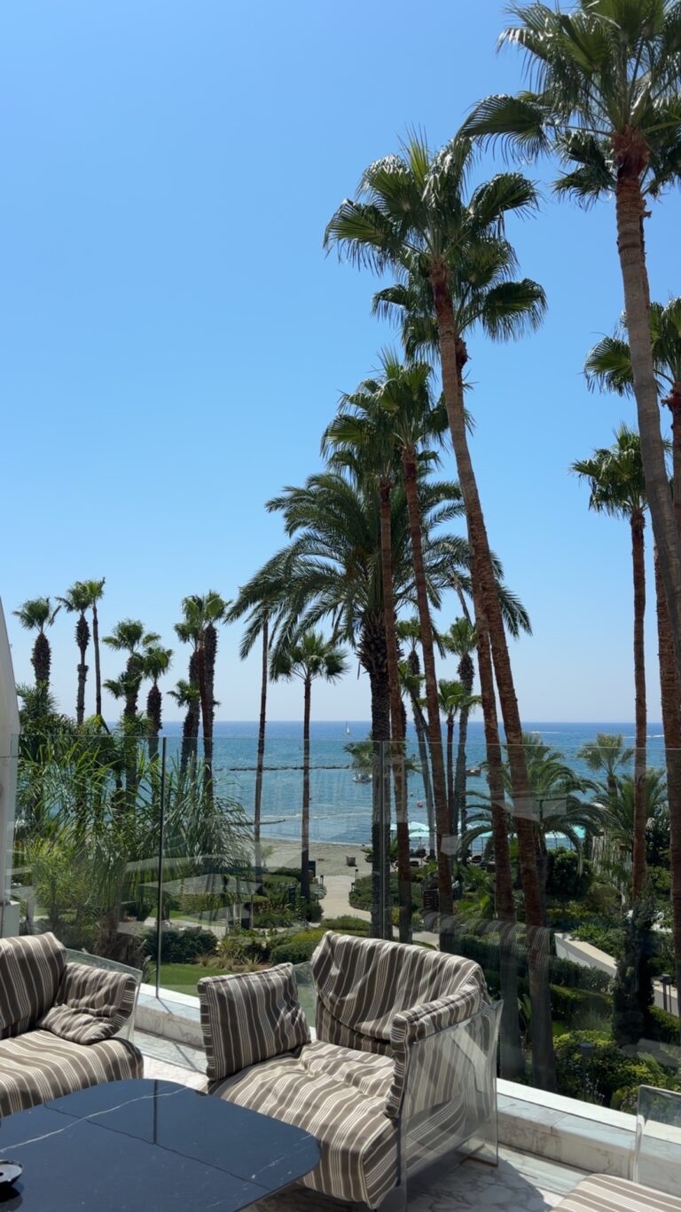 Mercedes C-Class Cabrio at Parklane Hotel Limassol – luxury hotel stay with Rospensa Car Rental